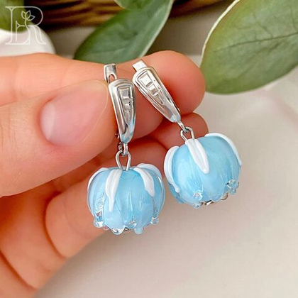 Серьги Ледяной цветок