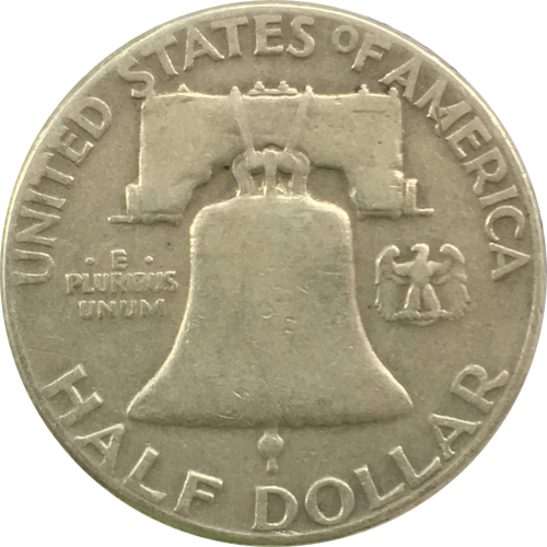 50 центов 1951 года. США. Без монетного двора. Франклин