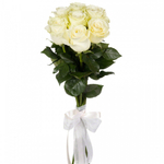 White Roses with Ribbon