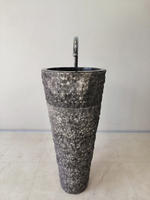Раковина напольная из мрамора Pedestal Grey Marmo MN-65940 40х40х90 из натурального камня