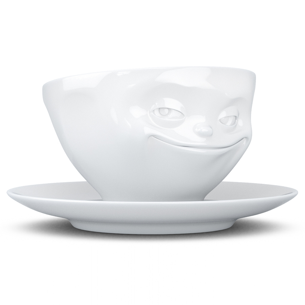 Чайная пара tassen grinning, 200 мл, белая