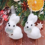 Подвеска «Милые зайчата» (набор 2 шт), Белый