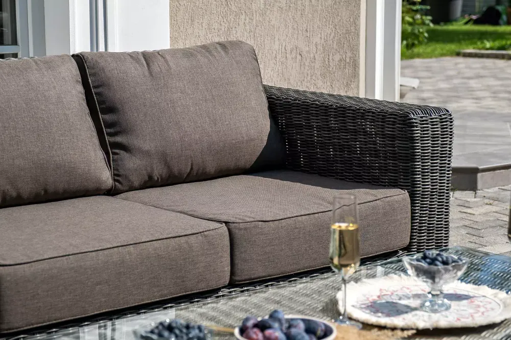 "Боно" лаунж-зона из искусственного ротанга, цвет графит