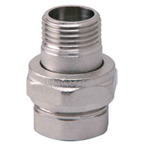 Соединитель VIEIR прямой, разъемный (американка), конусный ВН 1/2" никел. HJKN33