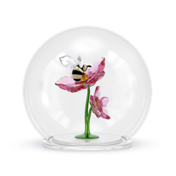 IDYLLIA:GLASS BALL BEE AND FLOWERS