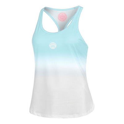 Женская теннисная майка BIDI BADU Crew Gradiant Tank Top Women - Turquoise, White