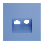 Накладка для розетки TV+RJ45 кат. 6, S70 (деним)