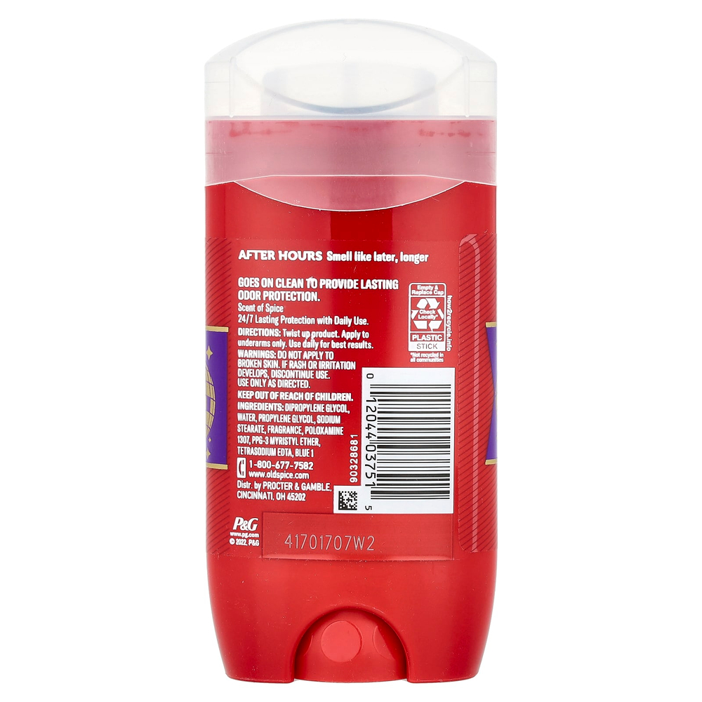 Old Spice, Дезодорант для нерабочих часов, со специями, 85 г (3 унции)