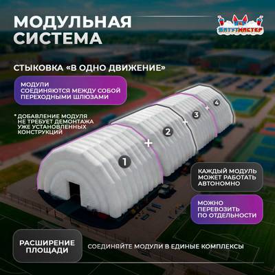 Пневмоангар для мероприятий «Сфера Впечатлений», 40×15×12 м