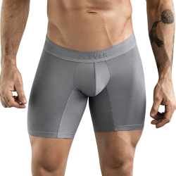 Мужские трусы боксеры серые удлиненные Clever CARIBBEAN LONG BOXER 088612