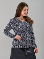 Лонгслив ЛНкл-080/черный-зебра