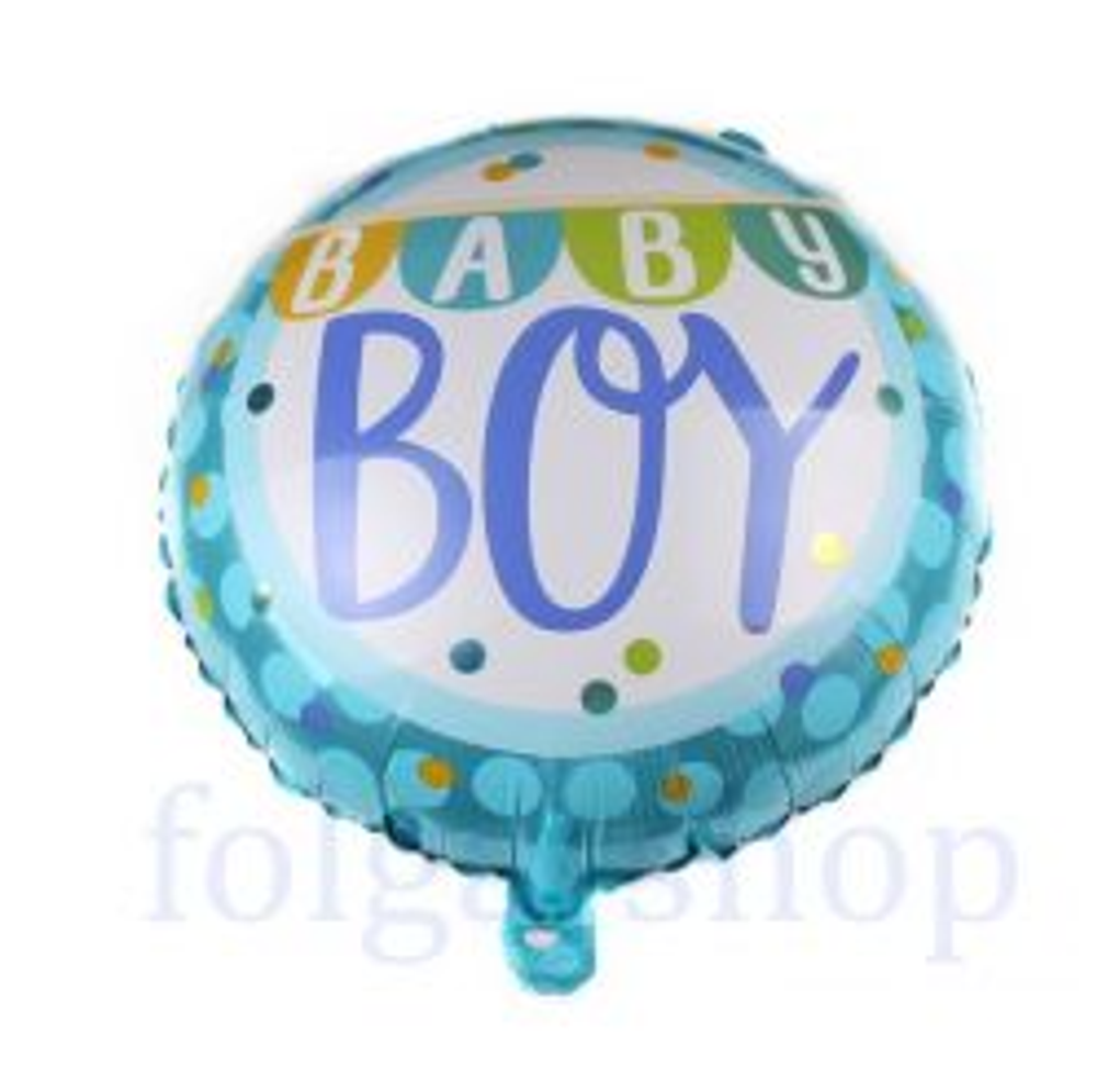 К 18" Круг Baby boy мальчик горох