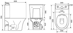 Унитаз Timo REKO TK-201 компакт, безободковый