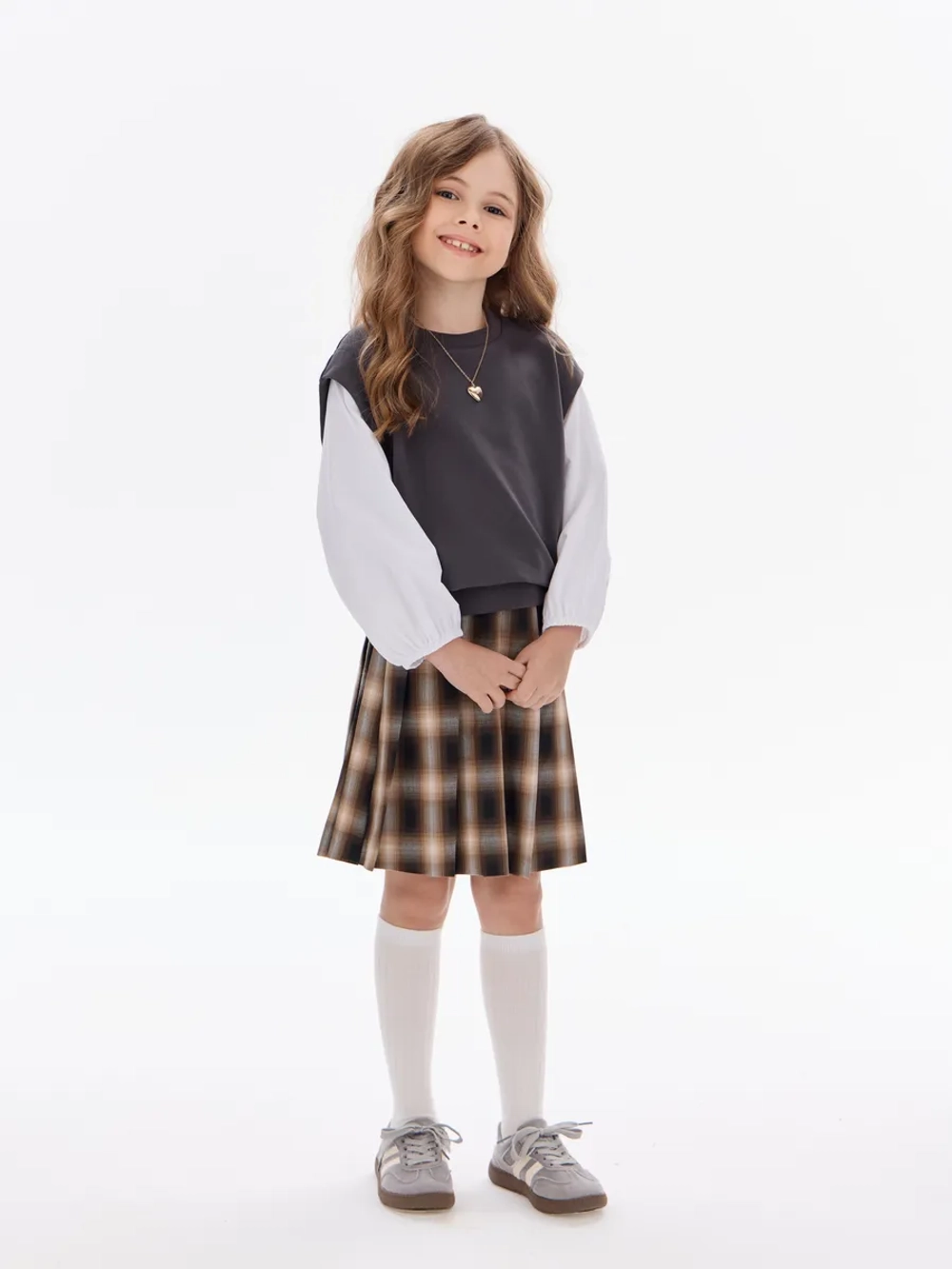 Свитшот-рубашка с эффектом двойки