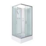 Душевая кабина Niagara Classic 330844QBK 100x80 стекло матовое/профиль серебро