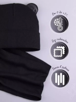 Шапка для мальчика осенняя с ушками и снуд