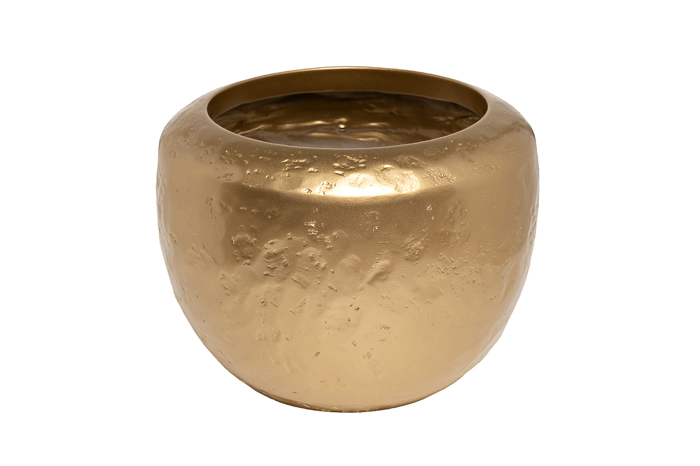 Кашпо для цветов напольное 35х26см Garda Decor золотое фактурное
