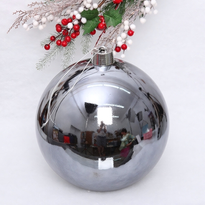 Новогодний шар 30 см «Глянец», графит