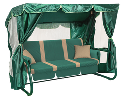Садовые качели «Нирвана Премиум» с москитной сеткой — Green