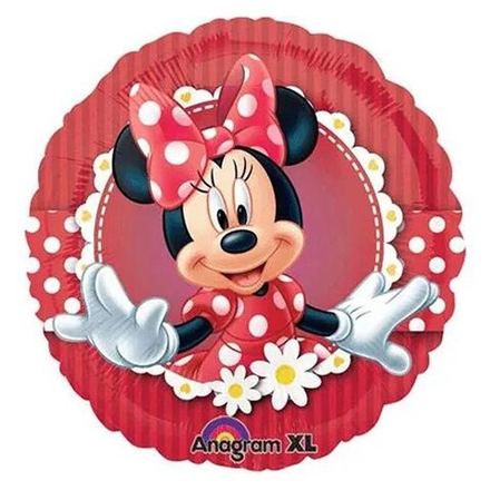 Шар 45см Минни Маус с ромашками