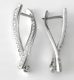 Серьги из серебра от бренда "Эстерелла"