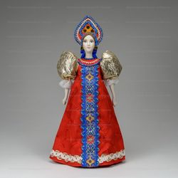 Сувенирная кукла в маленьком кокошнике