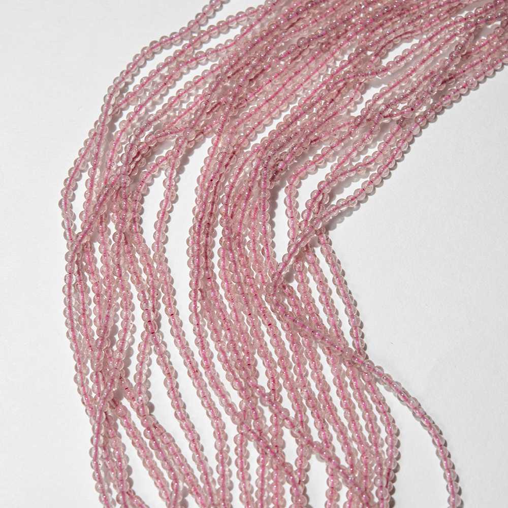 Клубничный кварц натуральный, 2,3мм, шар