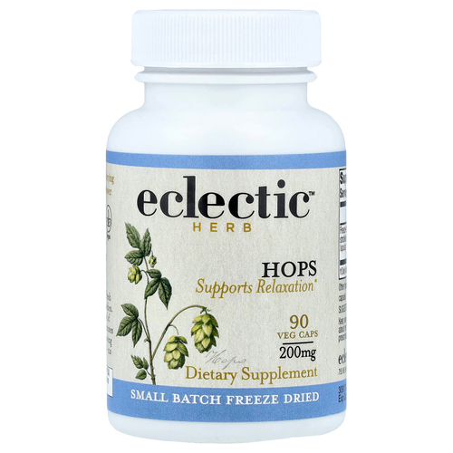 Eclectic Herb, сублимированный хмель, 200 мг, 90 веганских капсул
