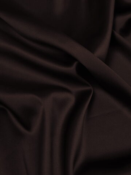 Атлас стрейч шоколад глянцевый метражом