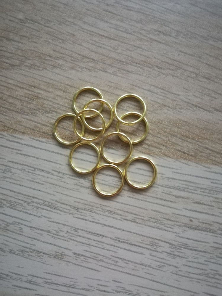Кольцо золото металл. 10 мм. MS - Gold 10