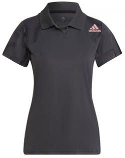 Женское поло Adidas W Club Graphic Polo - красный, серый