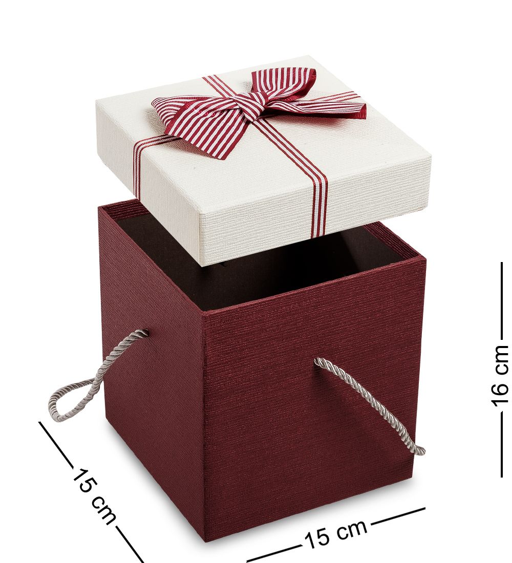 WG-33/1-B Коробка подарочная «Куб» цв.бордов./бел.