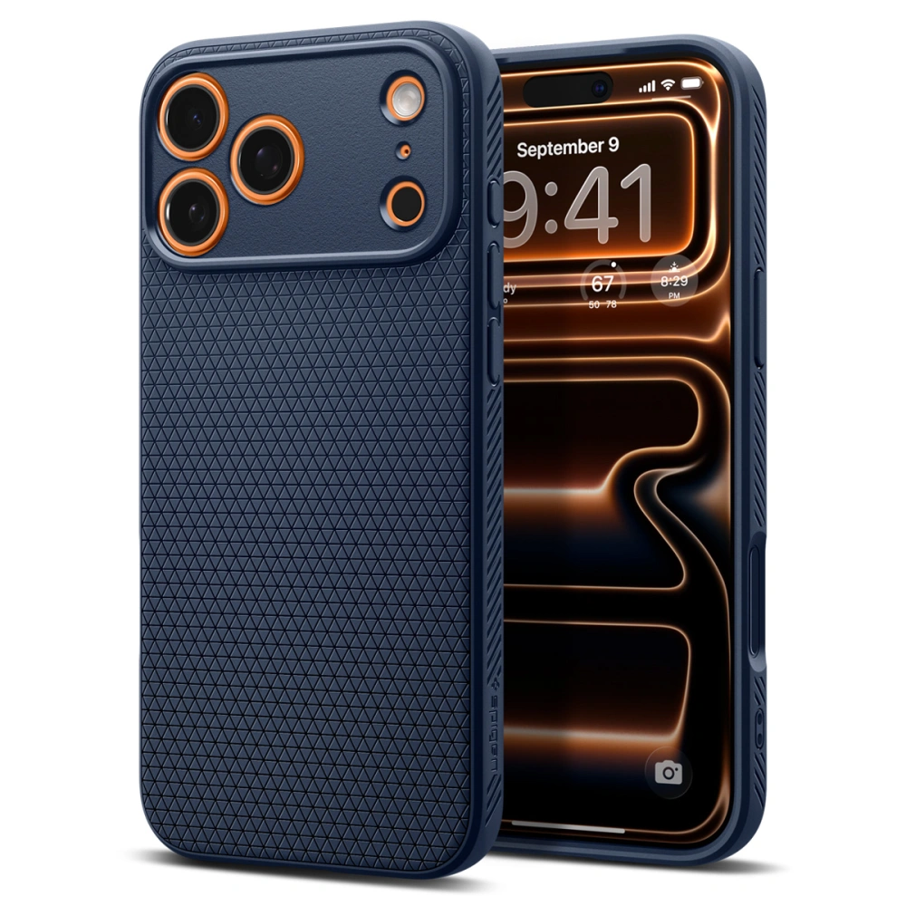Чехол Spigen Liquid Air для iPhone 17 Pro Max темно-синий