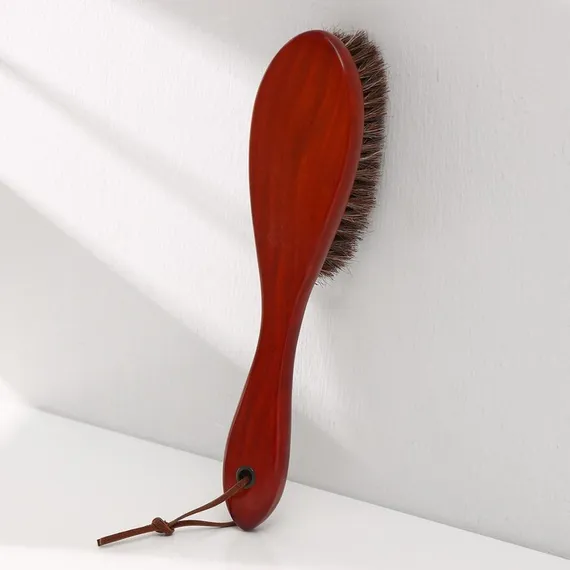 Щётка для одежды и обуви, 22,5×5,4 см, натуральный ворс, цвет МИКС