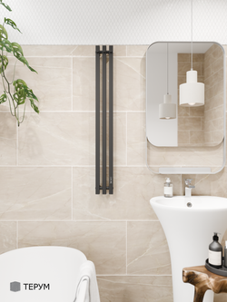 Полотенцесушитель вертикальный черный Calido 110