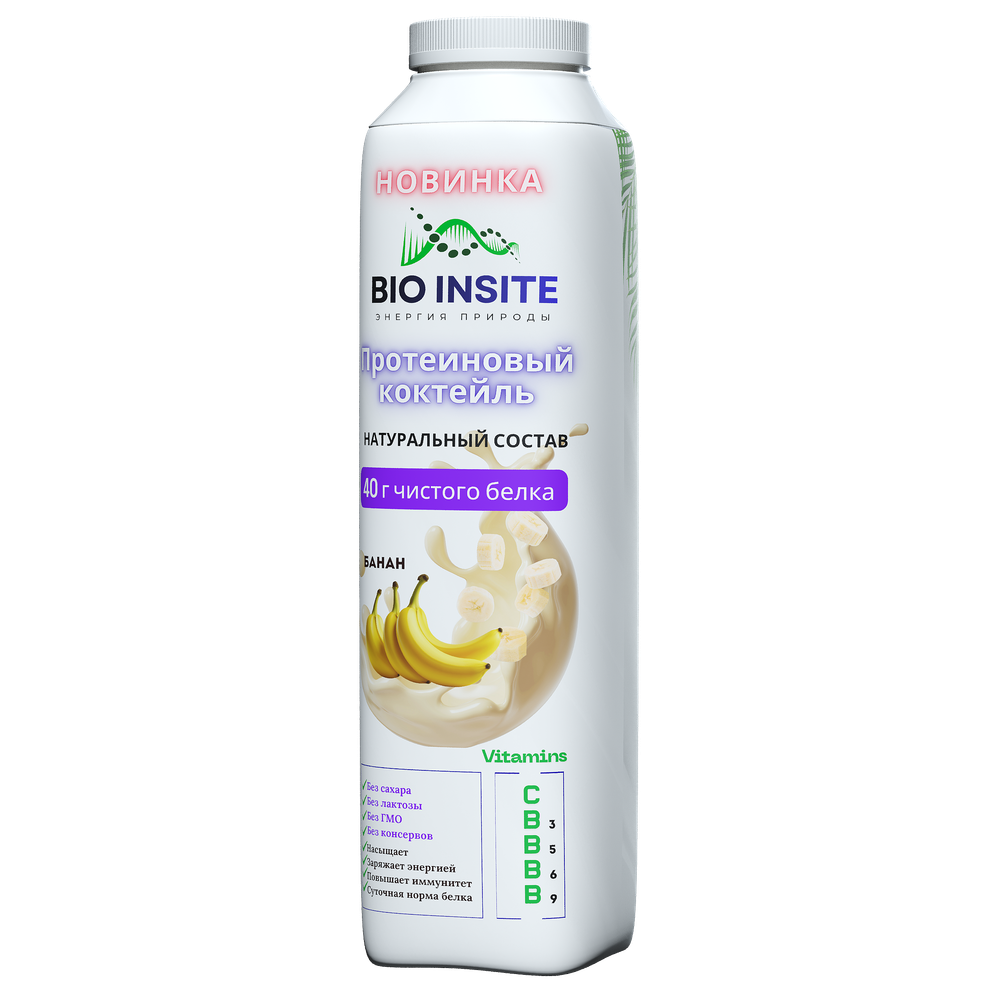 Готовый протеиновый коктейль. Вкус банан