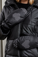 8372 Варежки женские (черный)