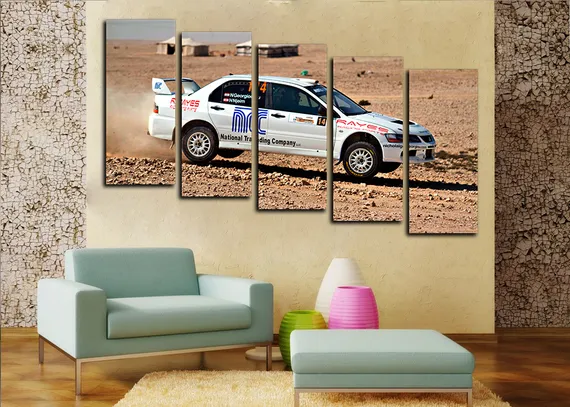 Модульная картина "Гоночная машина"