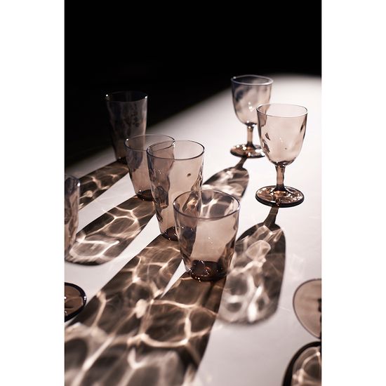 Набор стаканов из акрила hollow, 450 мл, серо-коричневый, 4 шт.