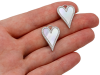 Подвеска "Сердце" 23,5мм, с перламутром