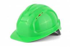 Каска Росомз СОМЗ-80 Абсолют RAPID, защитная, сигнально-зеленая, с вентиляцией