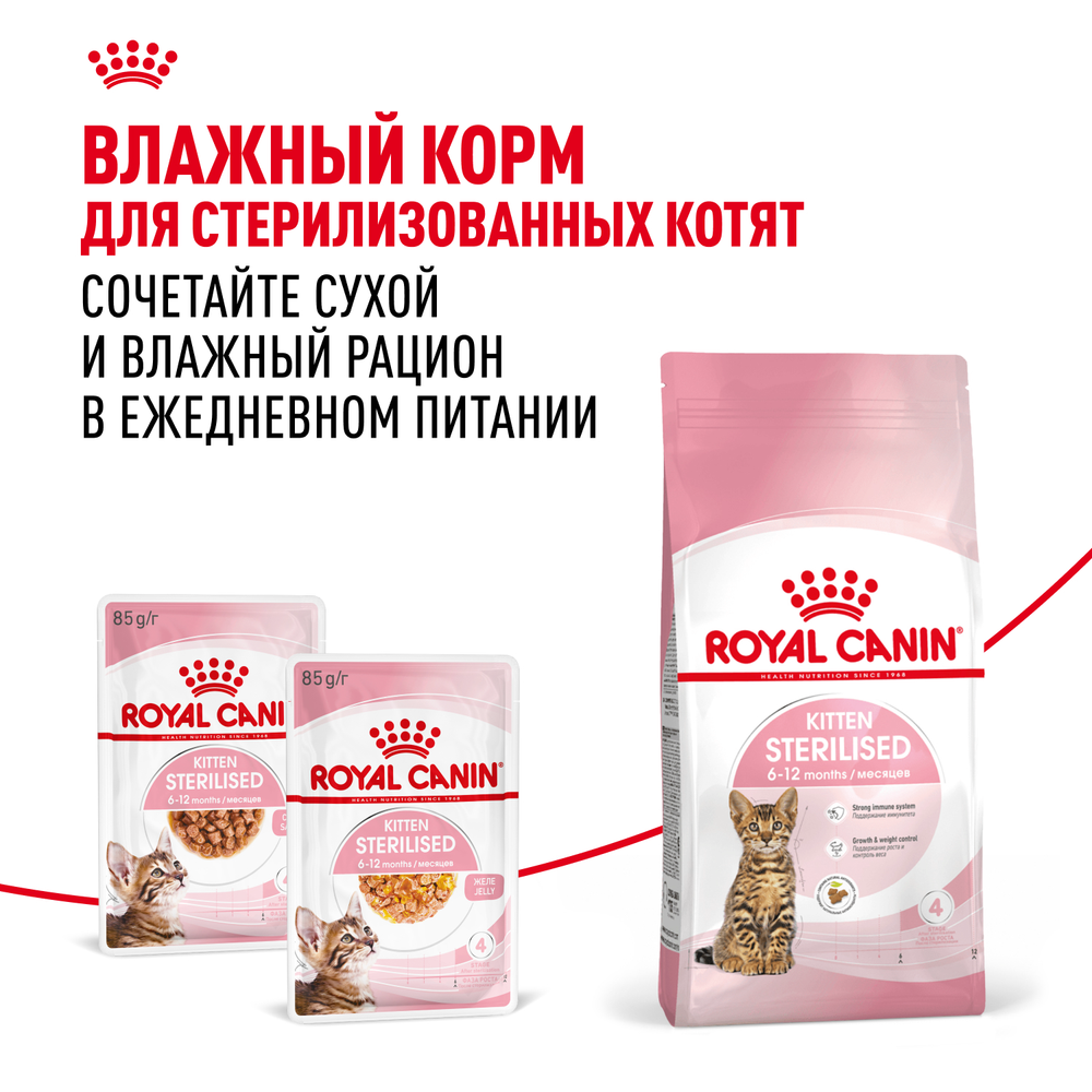 Royal Canin Kitten Sterilised Киттен Стерилайзд Корм сухой для стерилизованных котят с момента операции до 12 месяцев 3,5кг