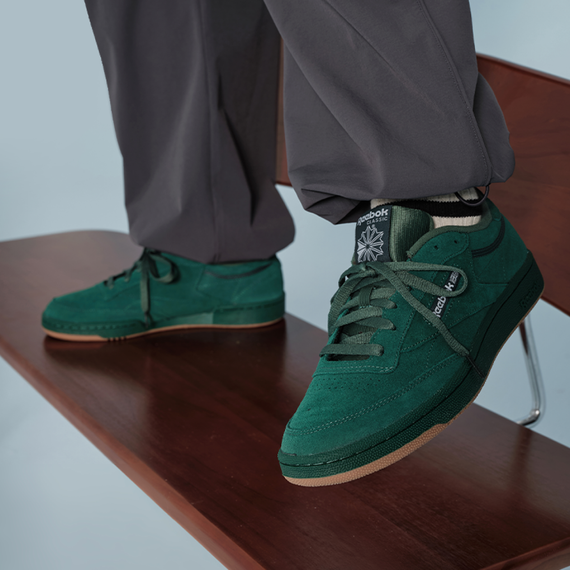 reebok CLUB C 85 Кроссовки для скейтбординга Низкие Зеленые Унисекс