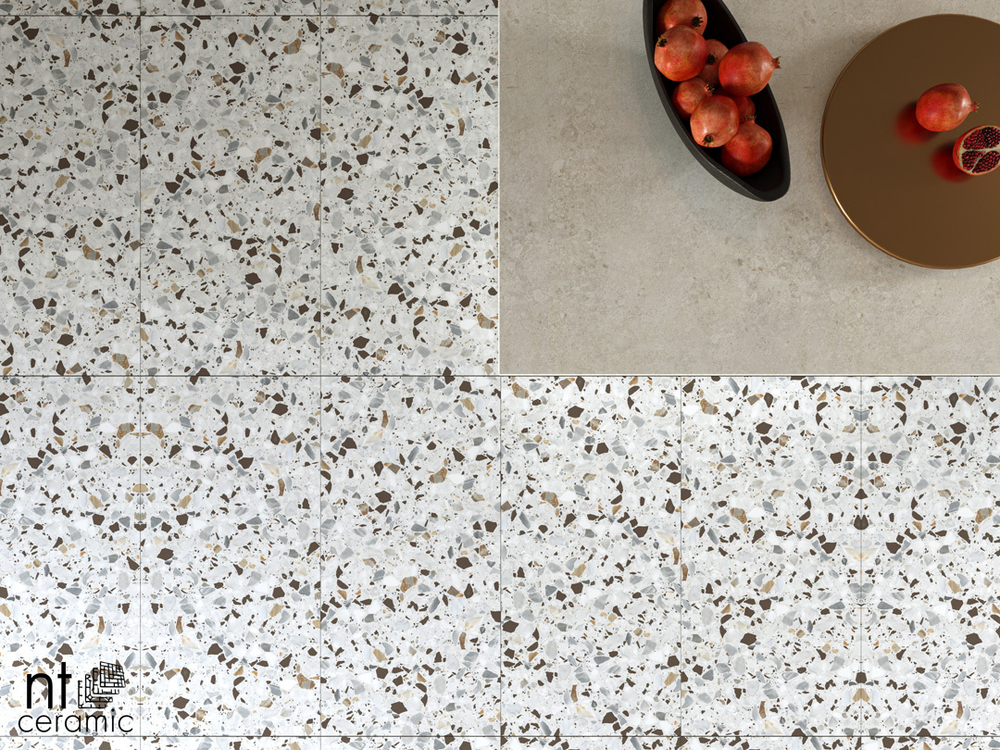 Керамогранит Terrazzo White NTT99606 600*1200мм матовая