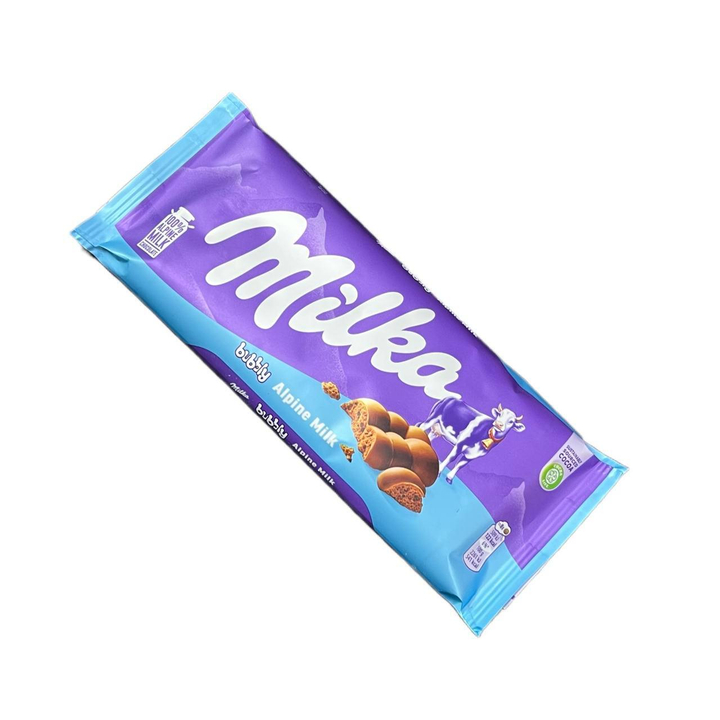Шоколадная плитка Milka Bubbly Alpine Milk Милка Бабл Альпин Милк 90 г