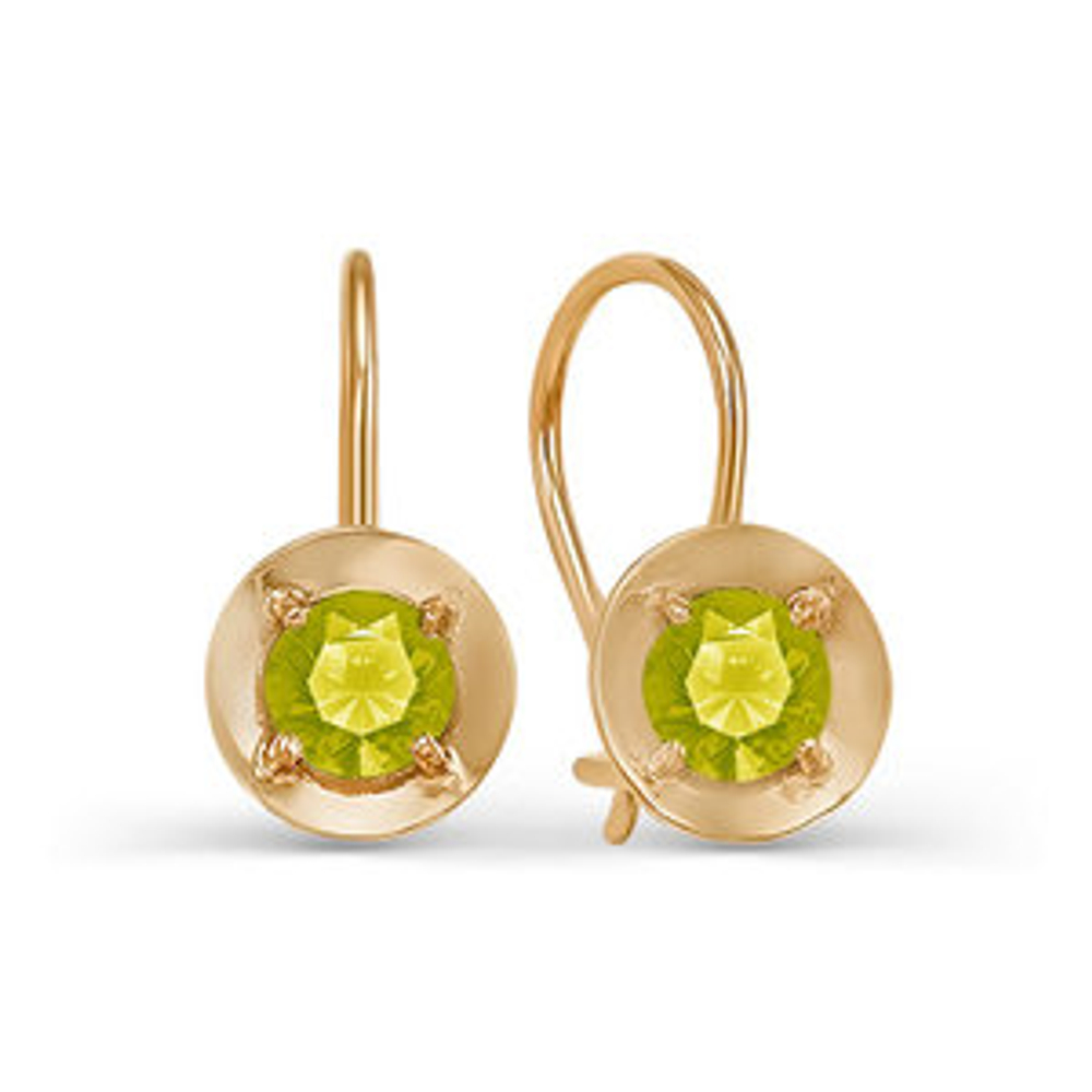 Серьги из золота с фианитами