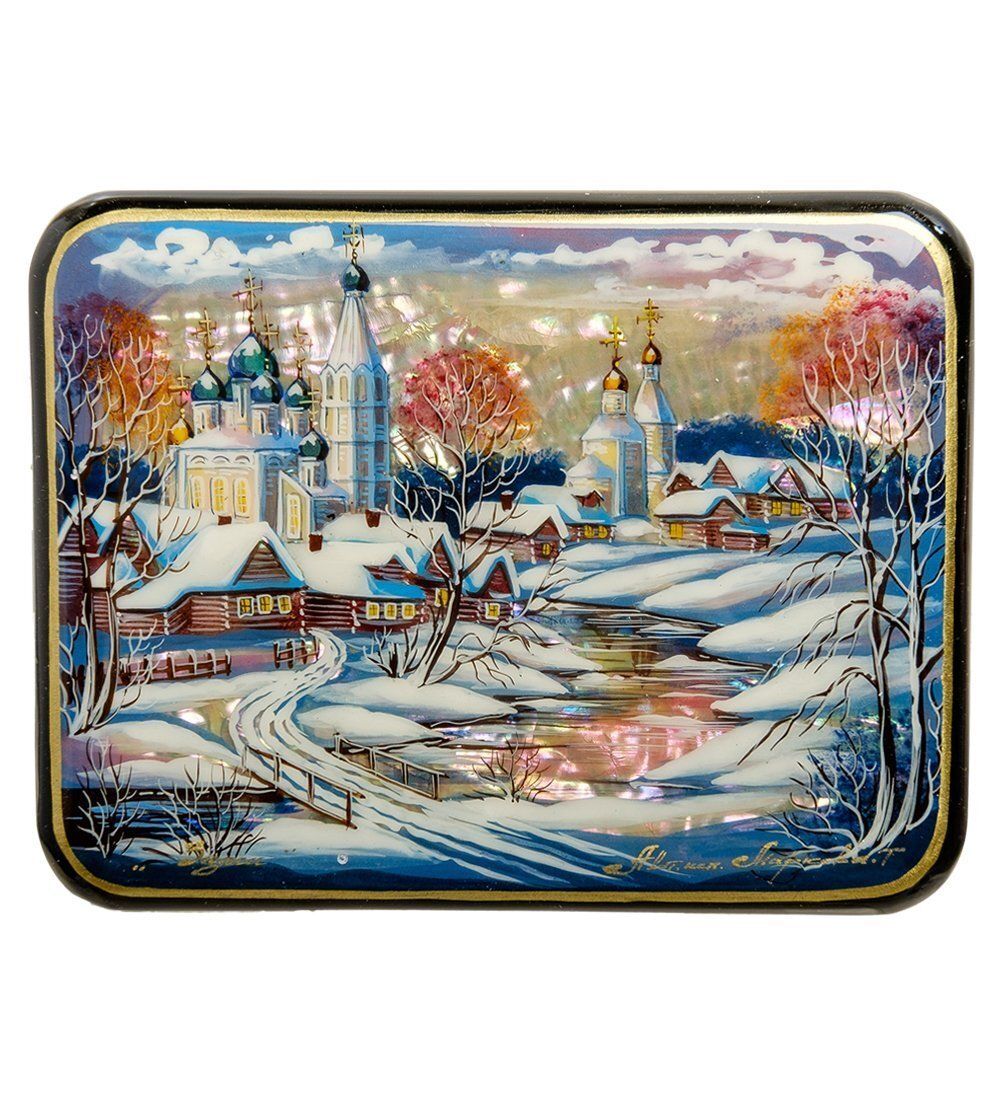 Народные промыслы ШК-55/ 92 Шкатулка «Зима» исп. Маркова