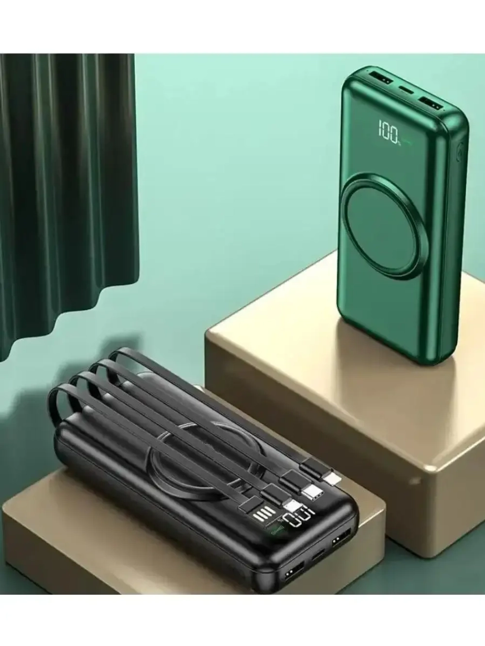 PowerBank 10000 mAh Пауэрбанк Беспроводная зарядка