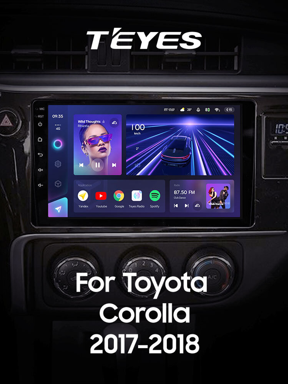 Teyes CC3 9" для Toyota Corolla 2017-2018