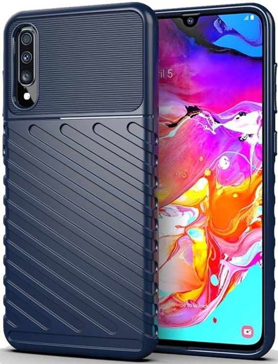 Чехол для Samsung Galaxy A70 (Galaxy A70S) цвет Blue (синий), серия Onyx от Caseport